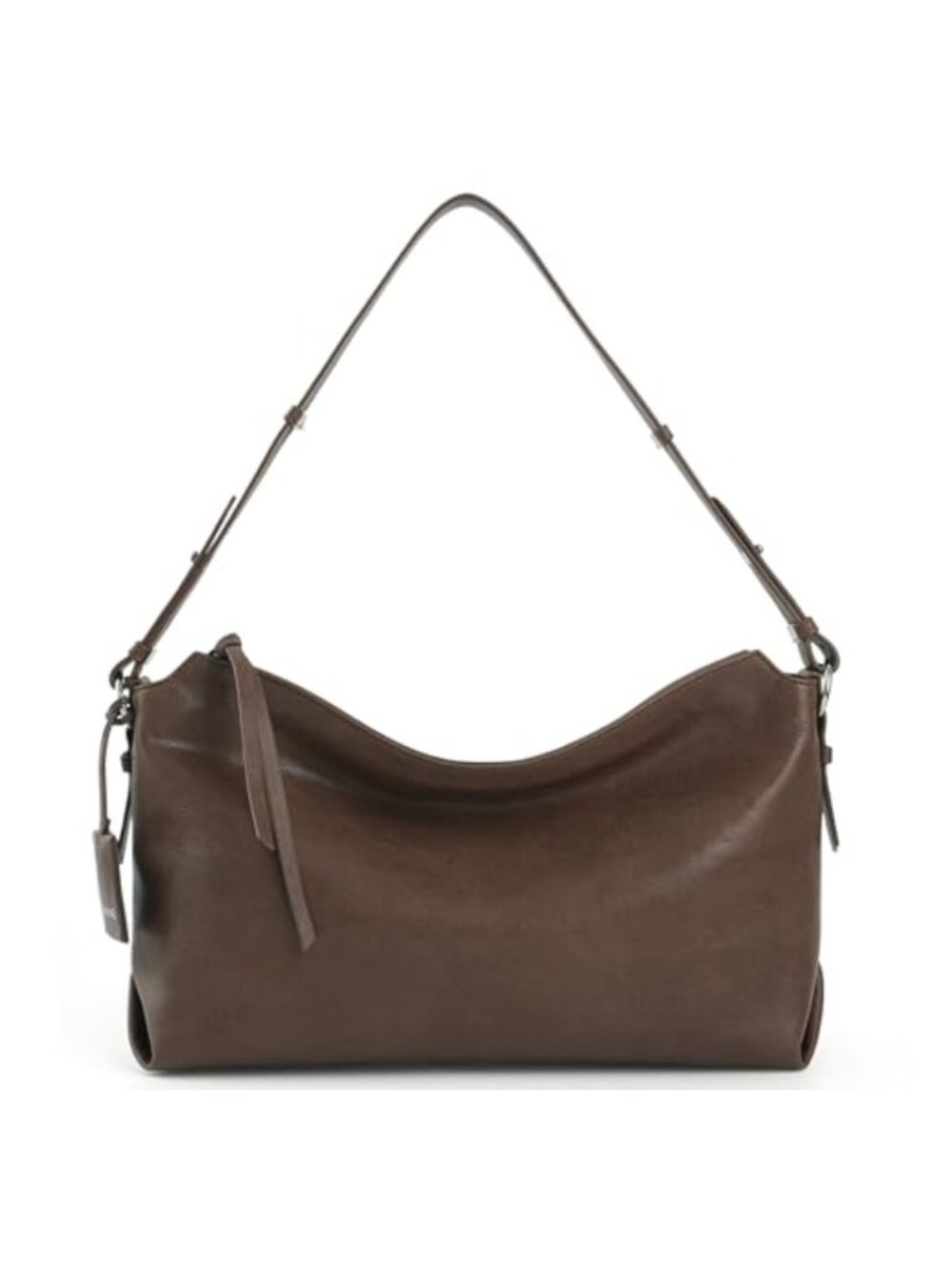 Faux Leather Hobo Bag Oversized Slouchy Shoulder Bag Adjustable Strap